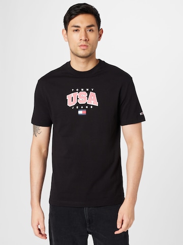 Tommy Jeans T-Shirt 'Classic' in Schwarz: predná strana