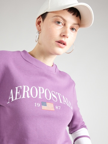AÉROPOSTALE Sweatshirt 'USA' i lilla