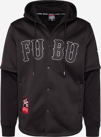 FUBU - Sudadera con cremallera en negro: frente