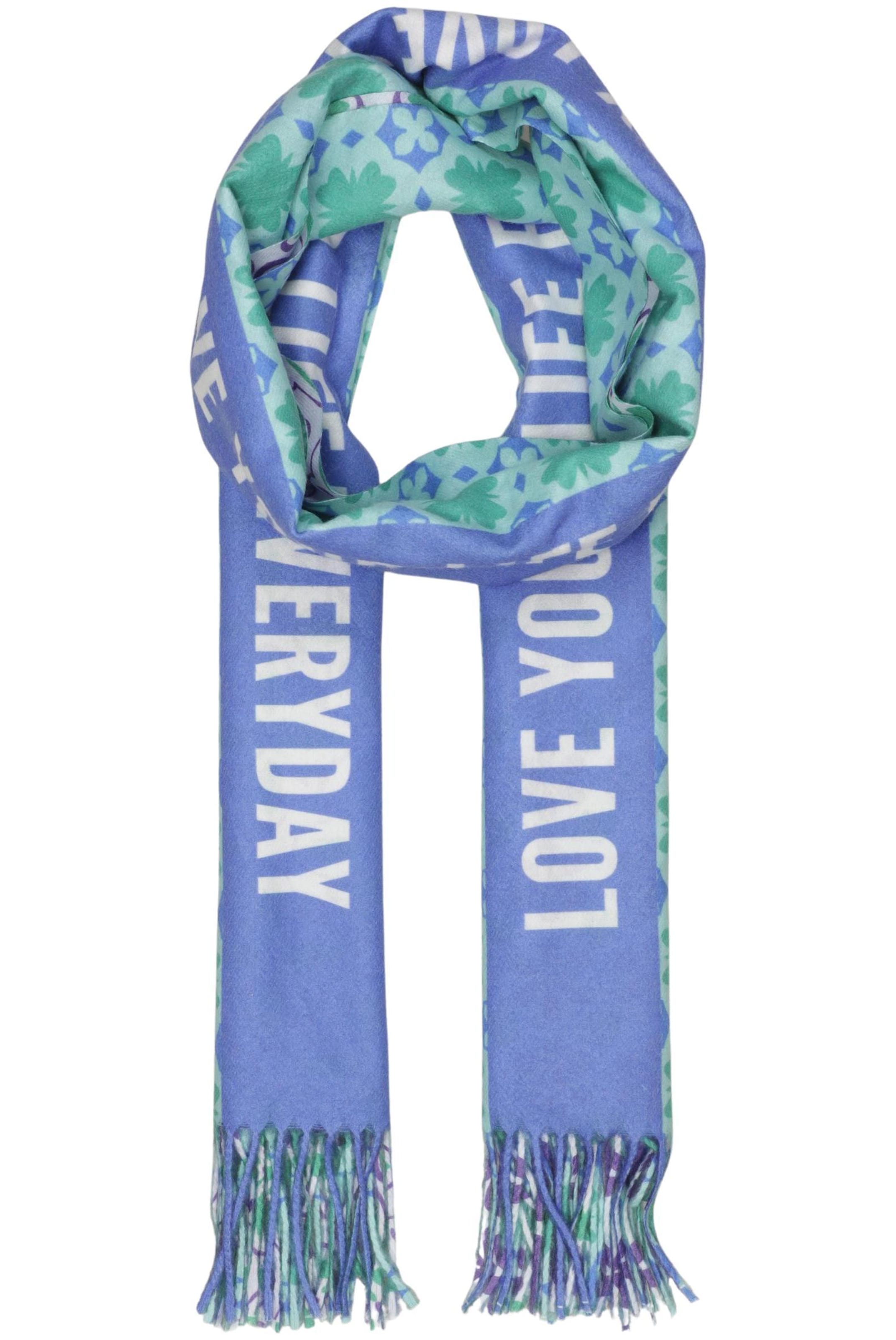 Zwillingsherz Schal oder Tuch One Size in Blau: Vorderseite