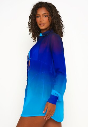 Moda Minx Blouse 'Club Tropicana' in Blue