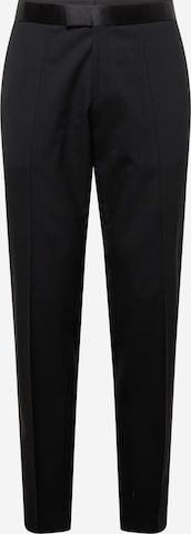 Coupe slim Pantalon à plis 'Genius' BOSS Black en noir : devant