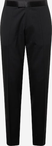 BOSS Black Slim fit Pleated Pants 'Genius' in Black: front