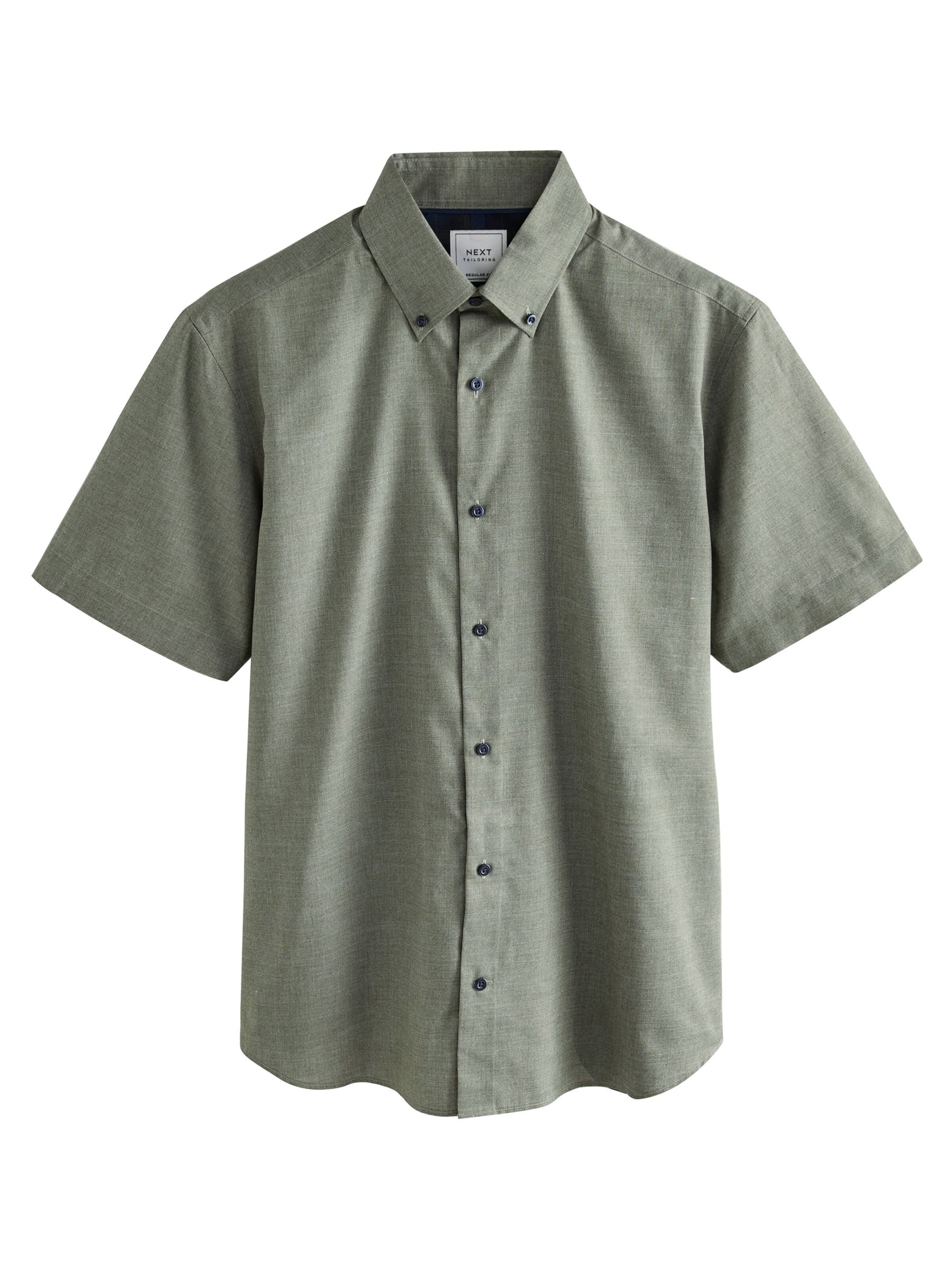 Next Regular Fit Skjorte i grøn