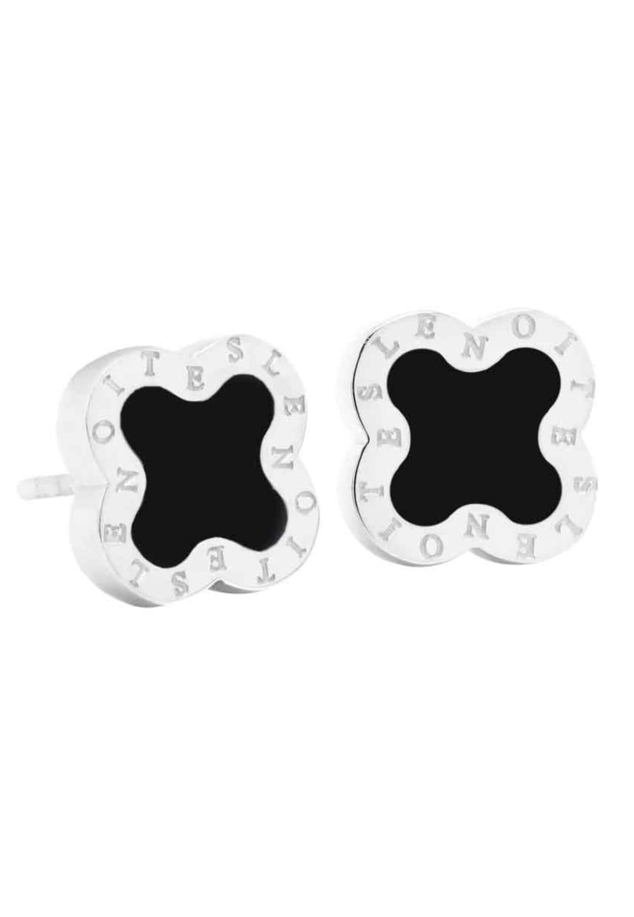 Boucles d'oreilles 'Four-leaf Clover Mini 6' Lenoites en argent : devant