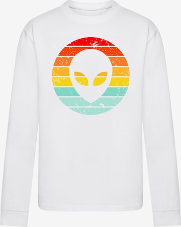 F4NT4STIC Shirt 'Alien Retro Sonnenuntergang' in White: front
