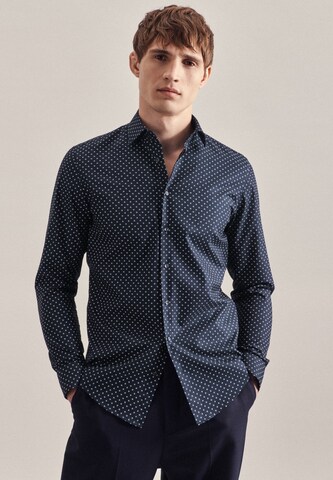 SEIDENSTICKER Slim fit Business shirt in Blue: front