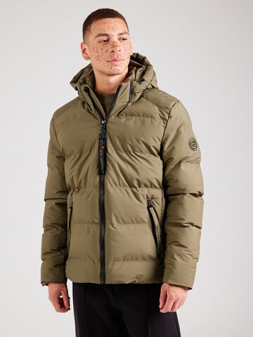 Veste mi-saison 'Derek' INDICODE JEANS en vert : devant