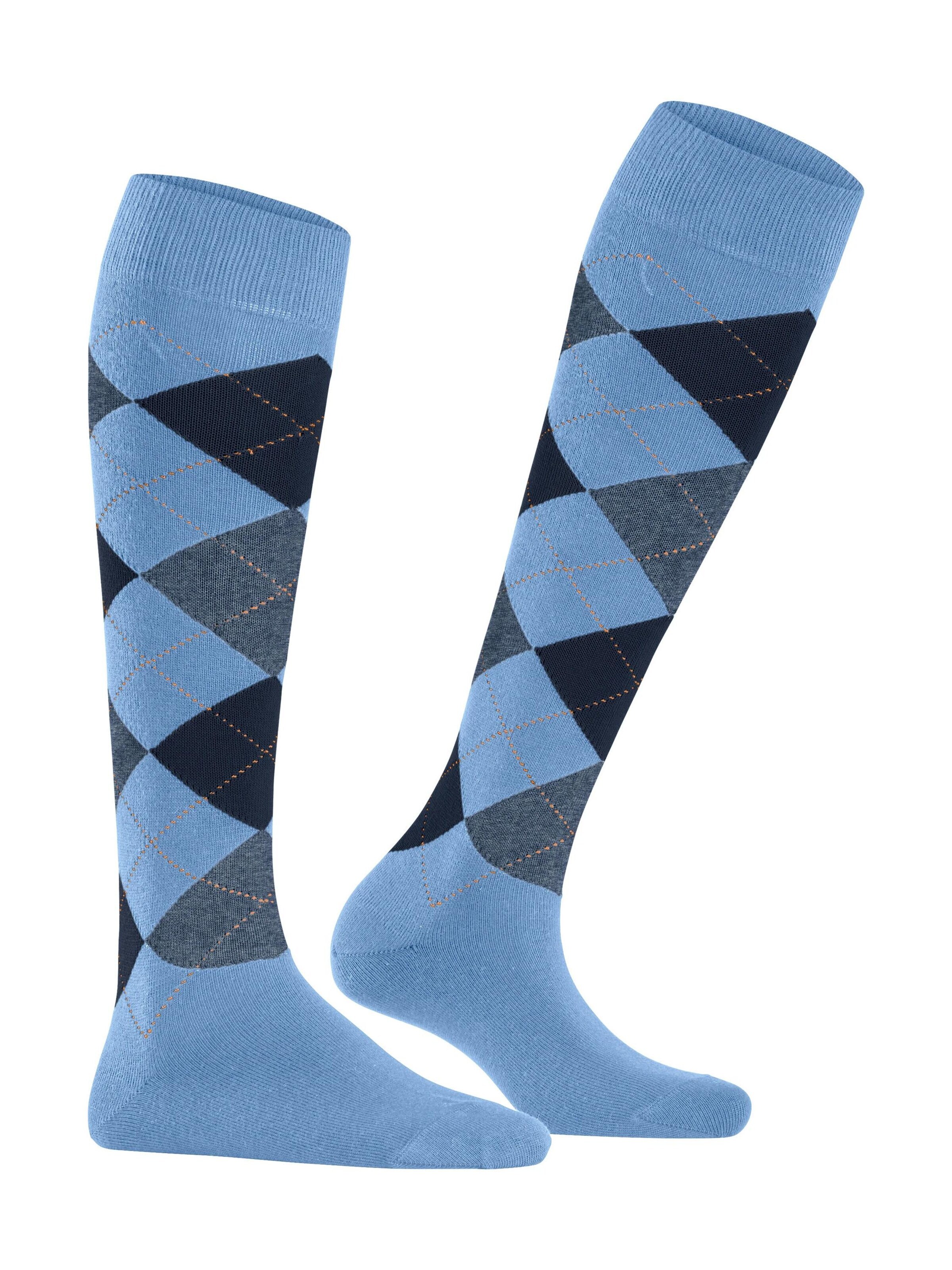 BURLINGTON Over the Knee Socks 'Queen' in Blue