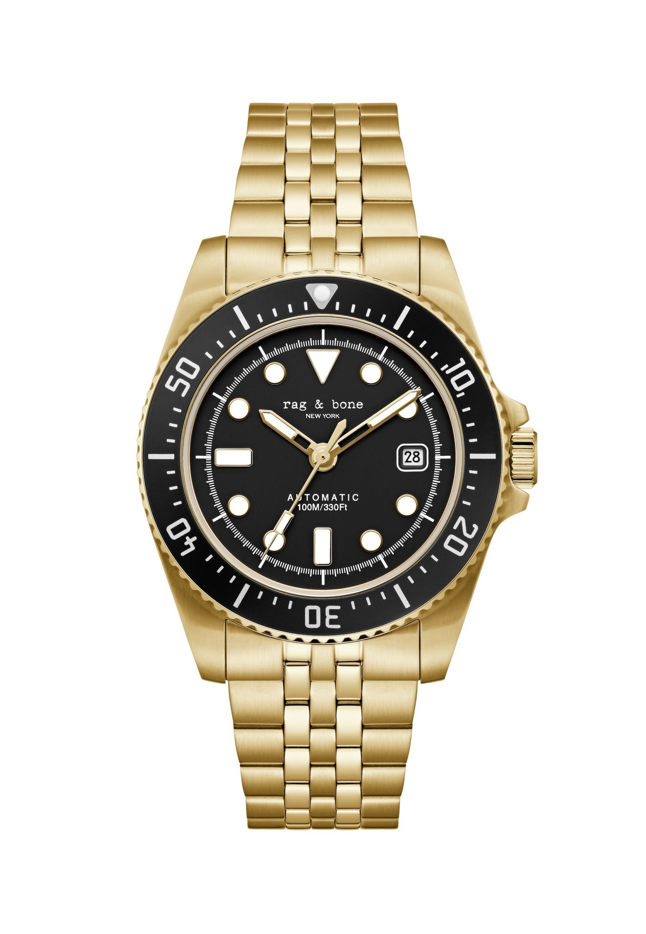 rag & bone Analoog horloge 'Rowan' in One Size in de kleur Goud / Zwart / Wit, Productweergave