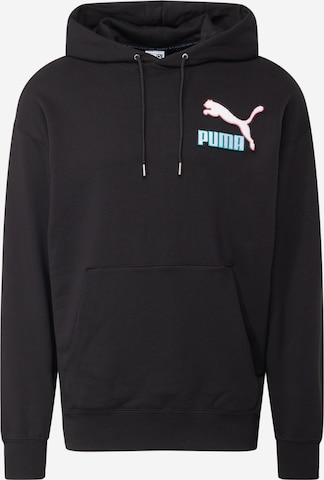 PUMA Sweatshirt 'Fandom' in Zwart: voorkant