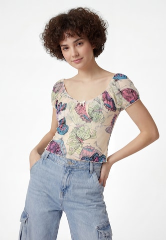 MYMO - Blusa en beige: frente