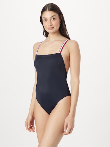 Tommy Hilfiger Underwear Bralette Swimsuit in Blue: front