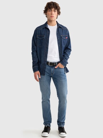 BIG STAR Regular fit Overhemd 'CHUCK' in Blauw