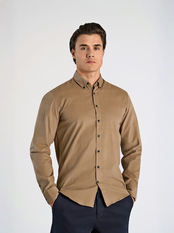 Lindbergh Regular fit Overhemd in Beige