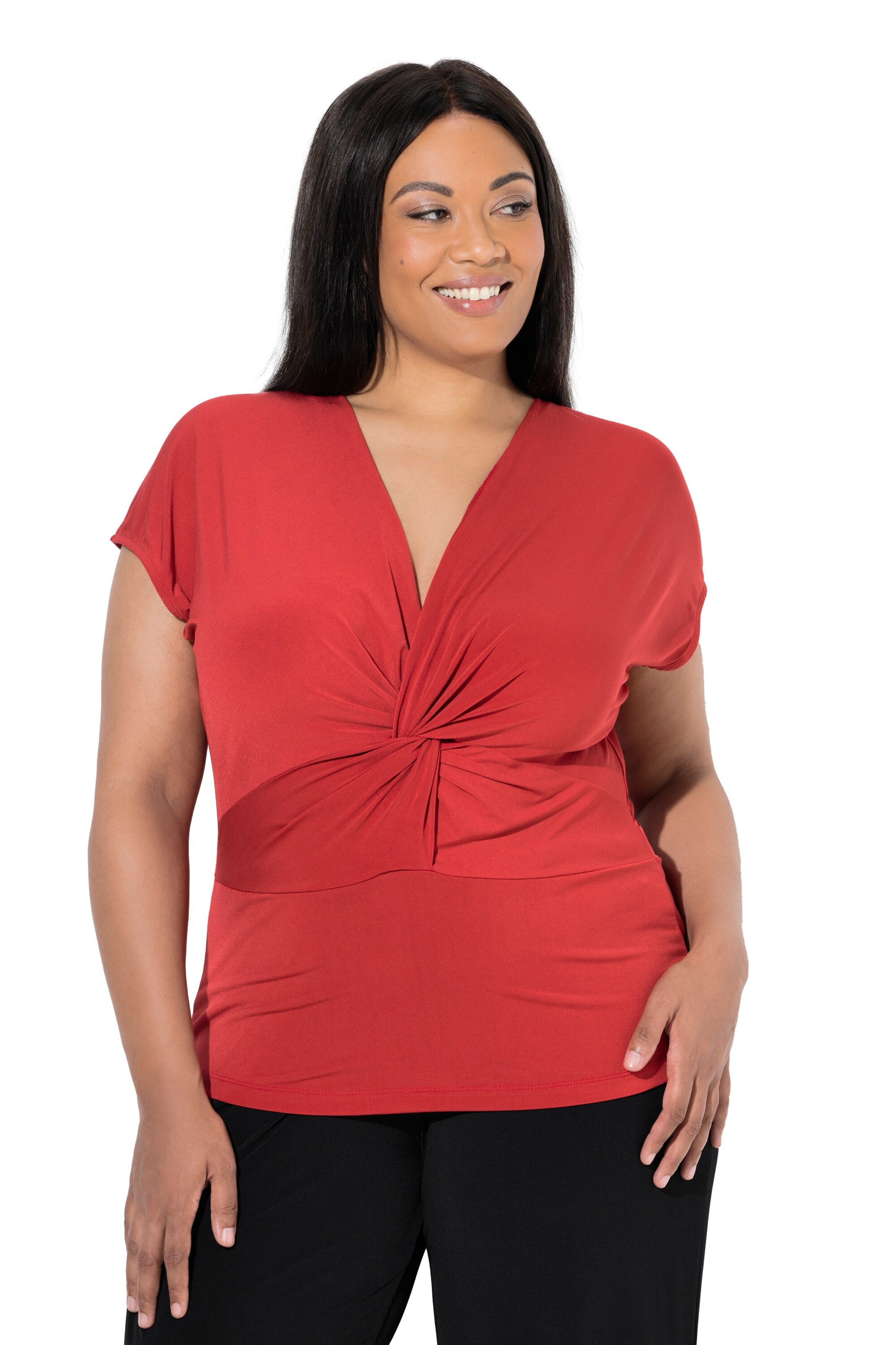 Ulla Popken Shirt in Rood: voorkant