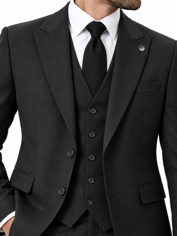 Guild Slim fit Suit 'Slim fit Business Anzug' in Black
