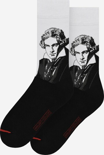 MuseARTa Socken ' Ludwig Van Beethoven ' in schwarz / weiß, Produktansicht