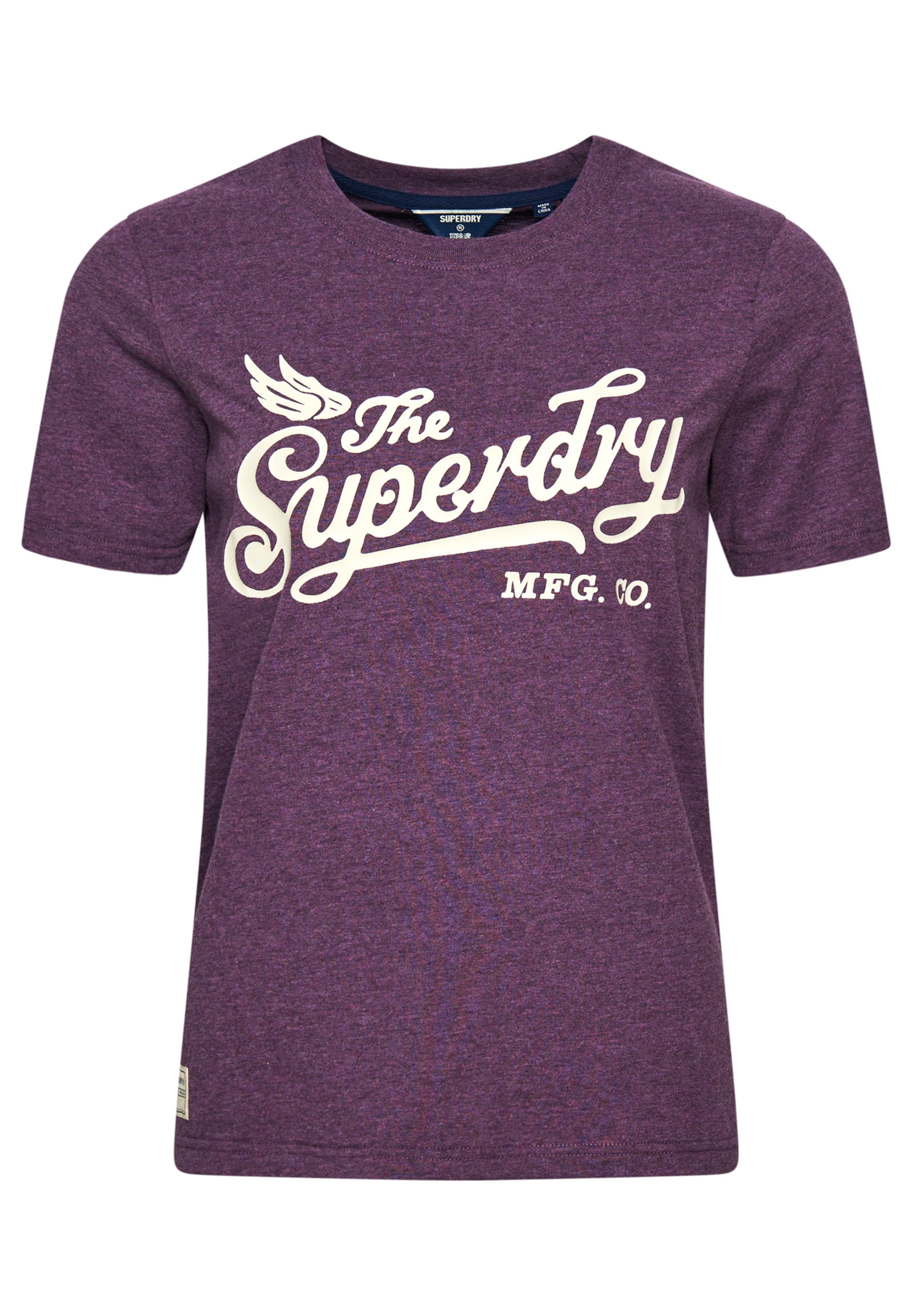 Frauen Shirts & Tops Superdry T-Shirt in Beere - CZ87066