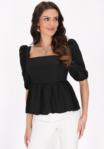 faina Blouse in Black: front