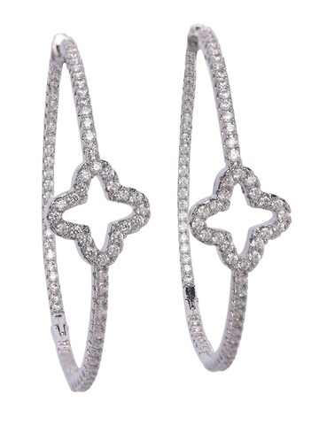 AVANT-GARDE PARIS Ohrringe 'Hedwigsa' in Silber: Vorderseite