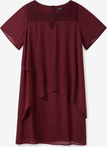 Robe de cocktail SHEEGO en rouge : devant