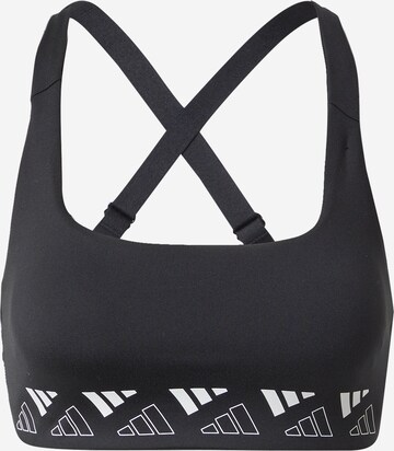 ADIDAS PERFORMANCE Bustier Sport bh in Zwart: voorkant