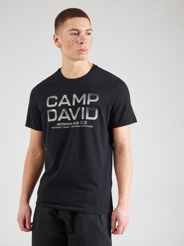 CAMP DAVID Shirt in Zwart: voorkant