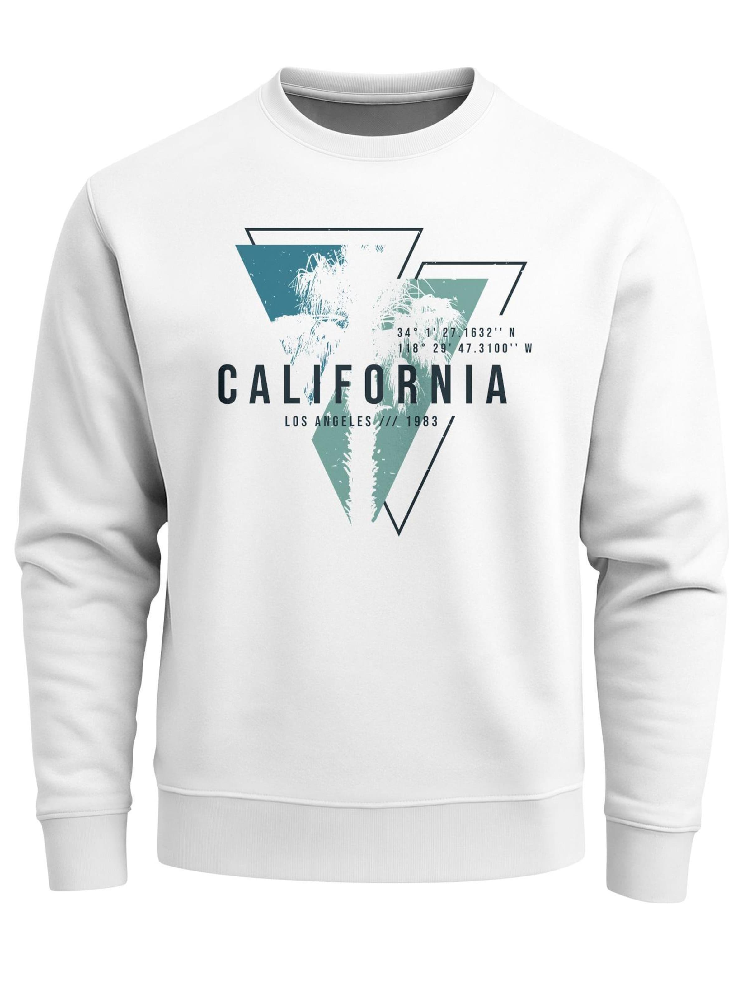 Neverless Sweatshirt 'California geometric' in White: front