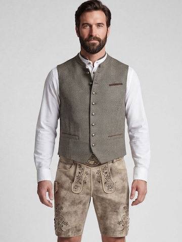 SPIETH & WENSKY Traditional vest 'Kosta' in Brown: front
