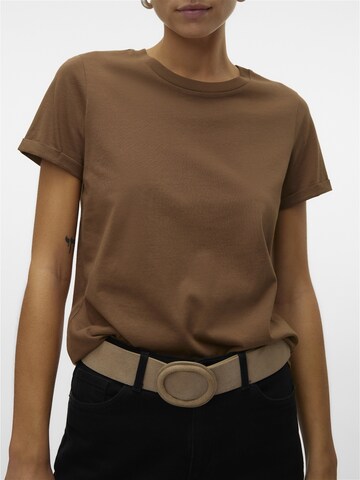 VERO MODA T-Shirt 'PAULA' in Braun