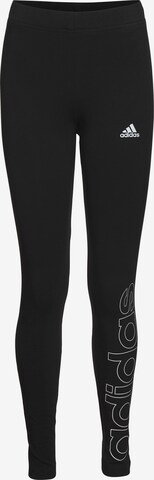 ADIDAS SPORTSWEAR - Skinny Calças de desporto 'Essentials' em preto: frente