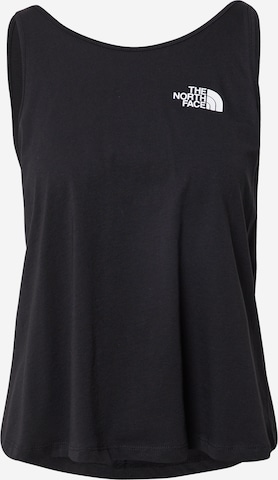 THE NORTH FACE Sports Top in Black: front