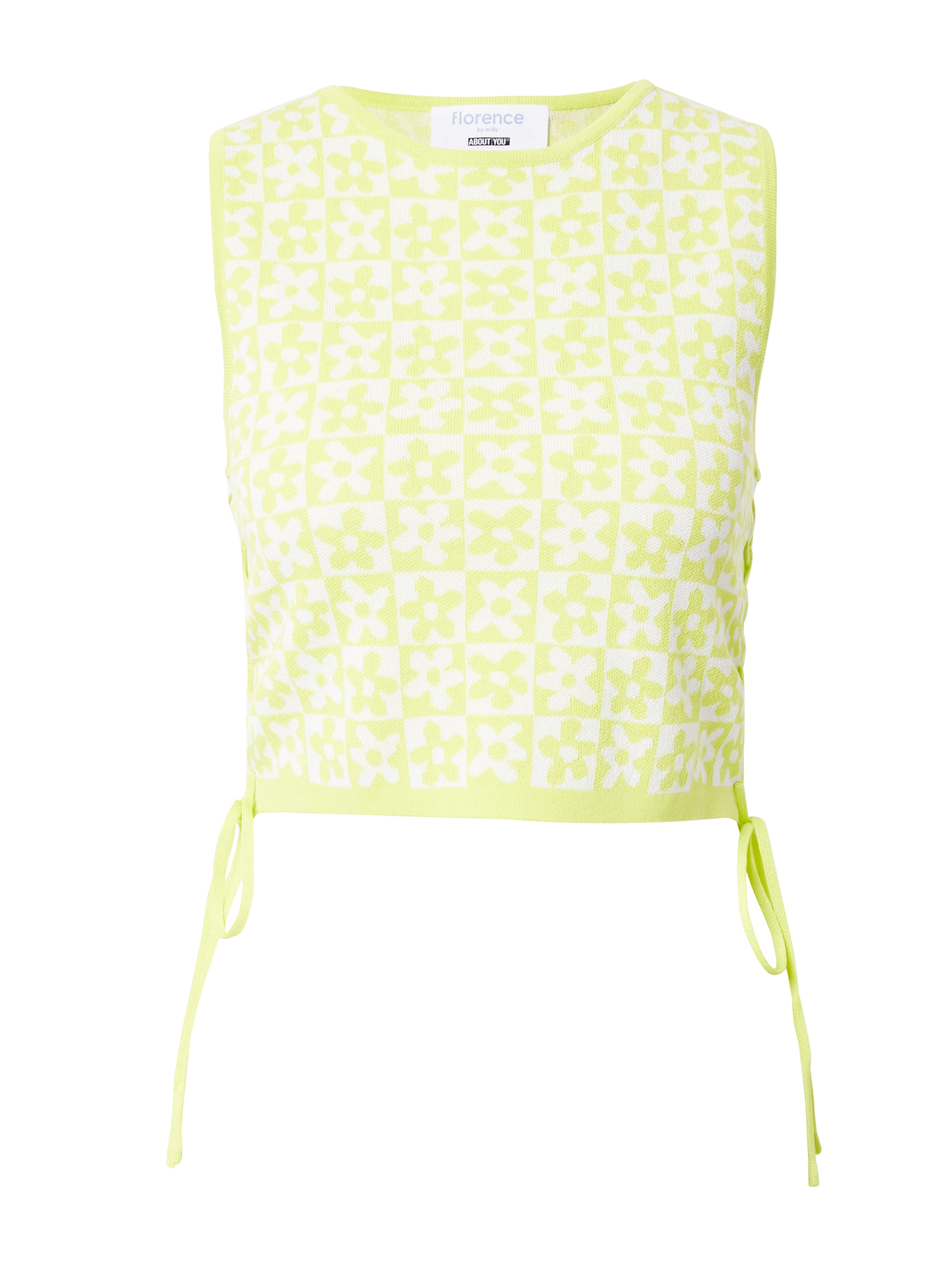 Top in maglia &#x27;Flower Child &#x27; florence by mills exclusive for ABOUT YOU di colore verde neon / bianco, Visualizzazione prodotti