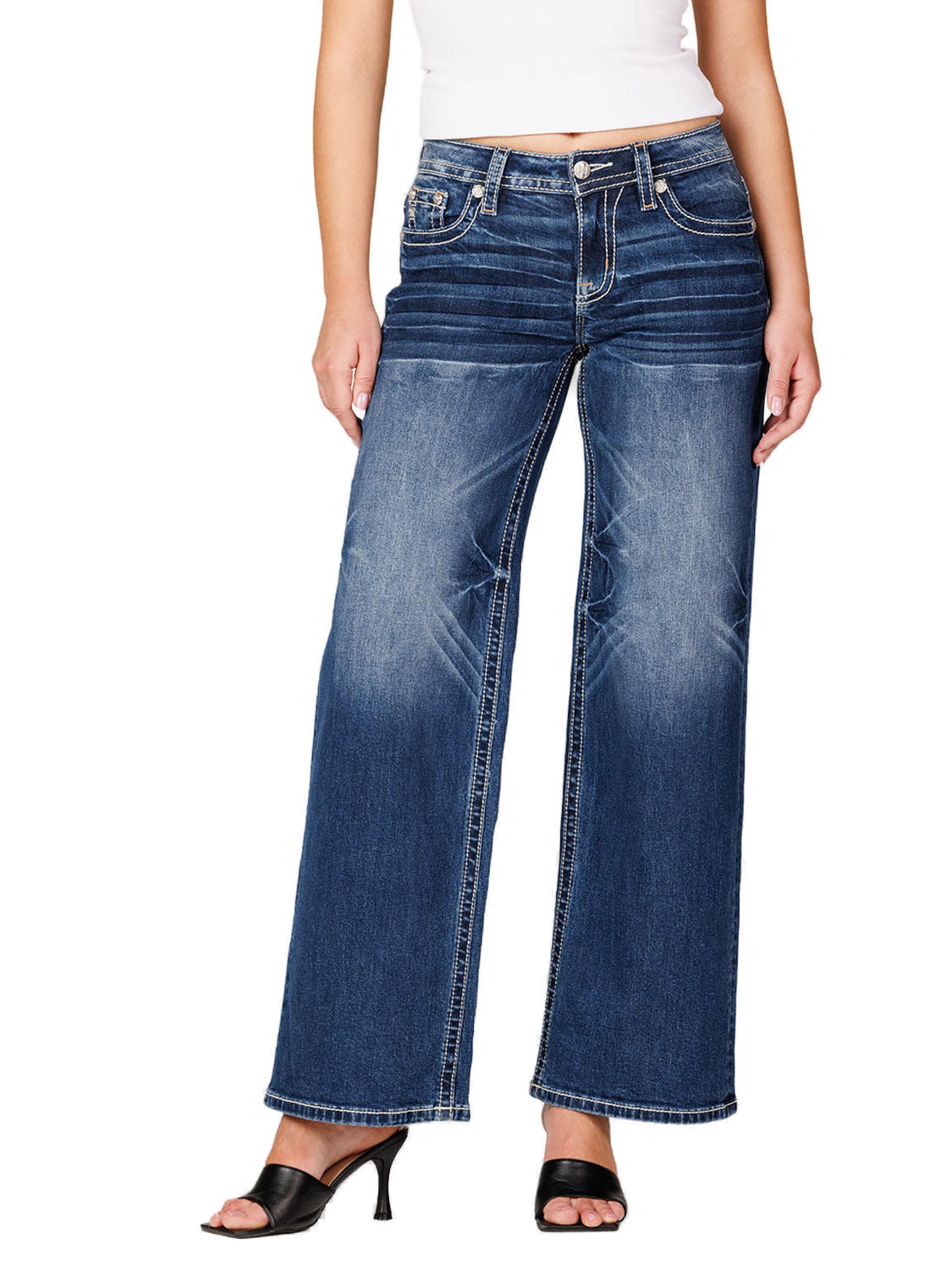 Miss Me Wide leg Jeans 'D1137' in Blauw