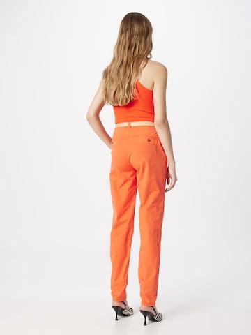 oranžinė ESPRIT Prigludęs „Chino“ stiliaus kelnės