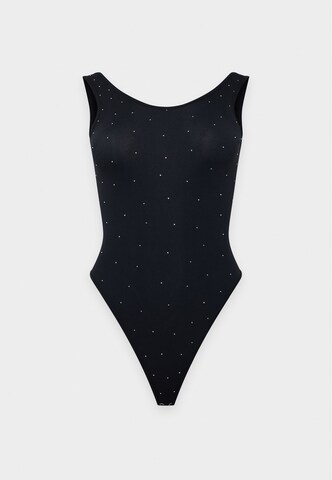 Body a maglietta 'Secret Sparkle' di Perfect Secrets in nero: frontale