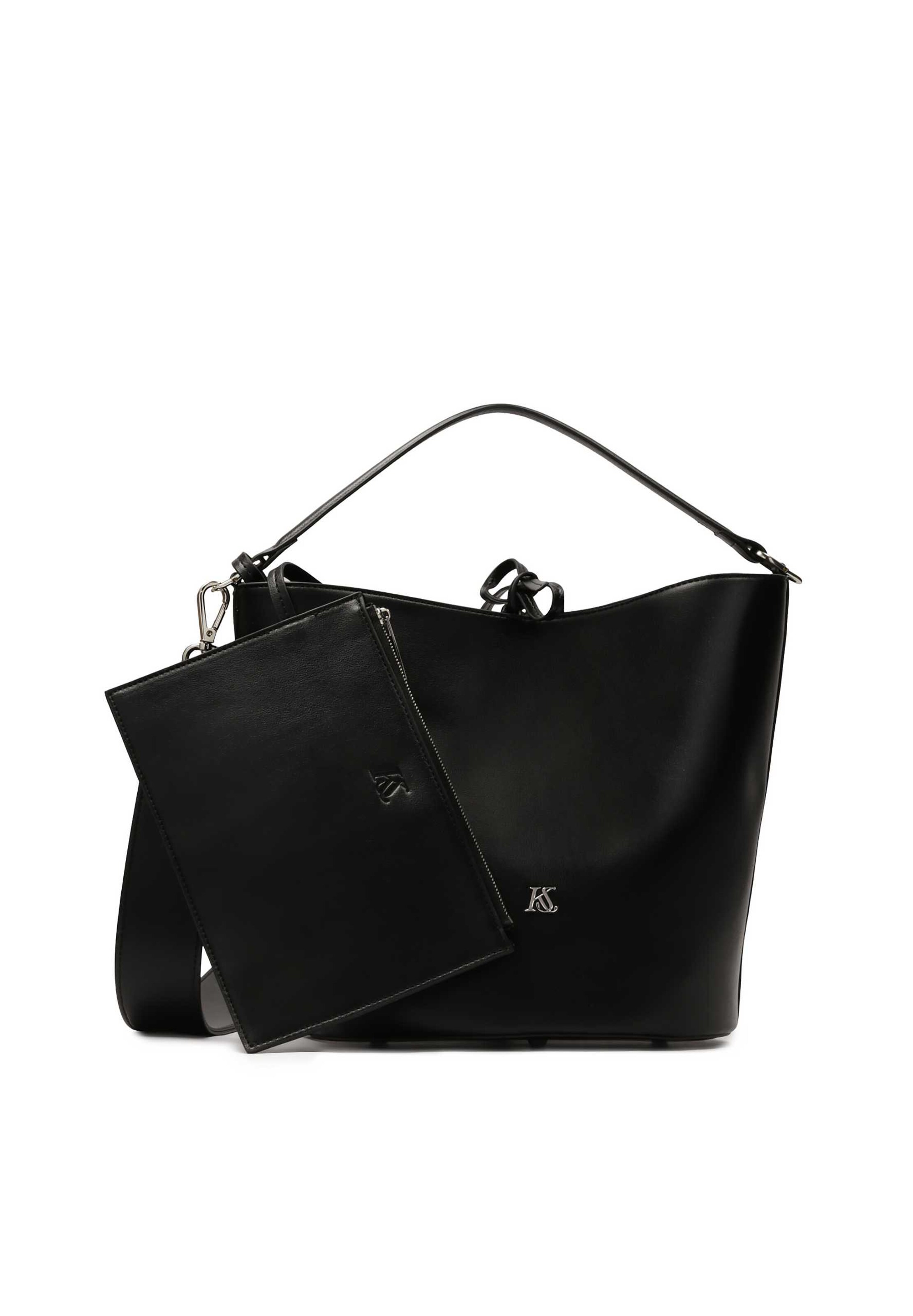 Kazar Studio Handbag in Black: front