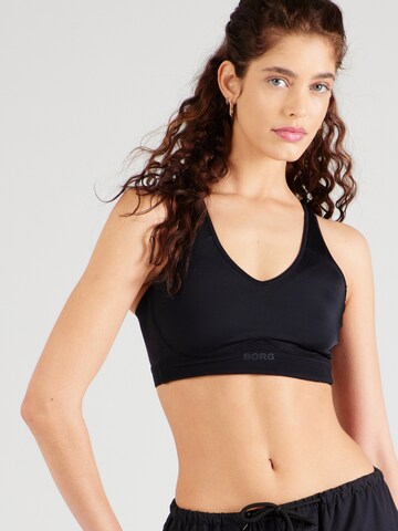 BJÖRN BORG Bustier Sport bh in Zwart: voorkant