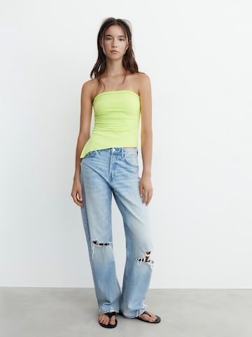 Pull&Bear Top w kolorze zielony