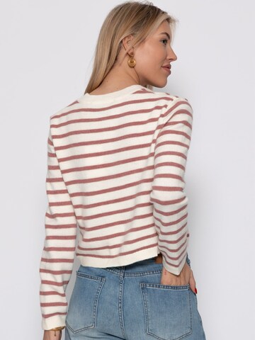 SASSYCLASSY Oversizestrickjacke in Weiß