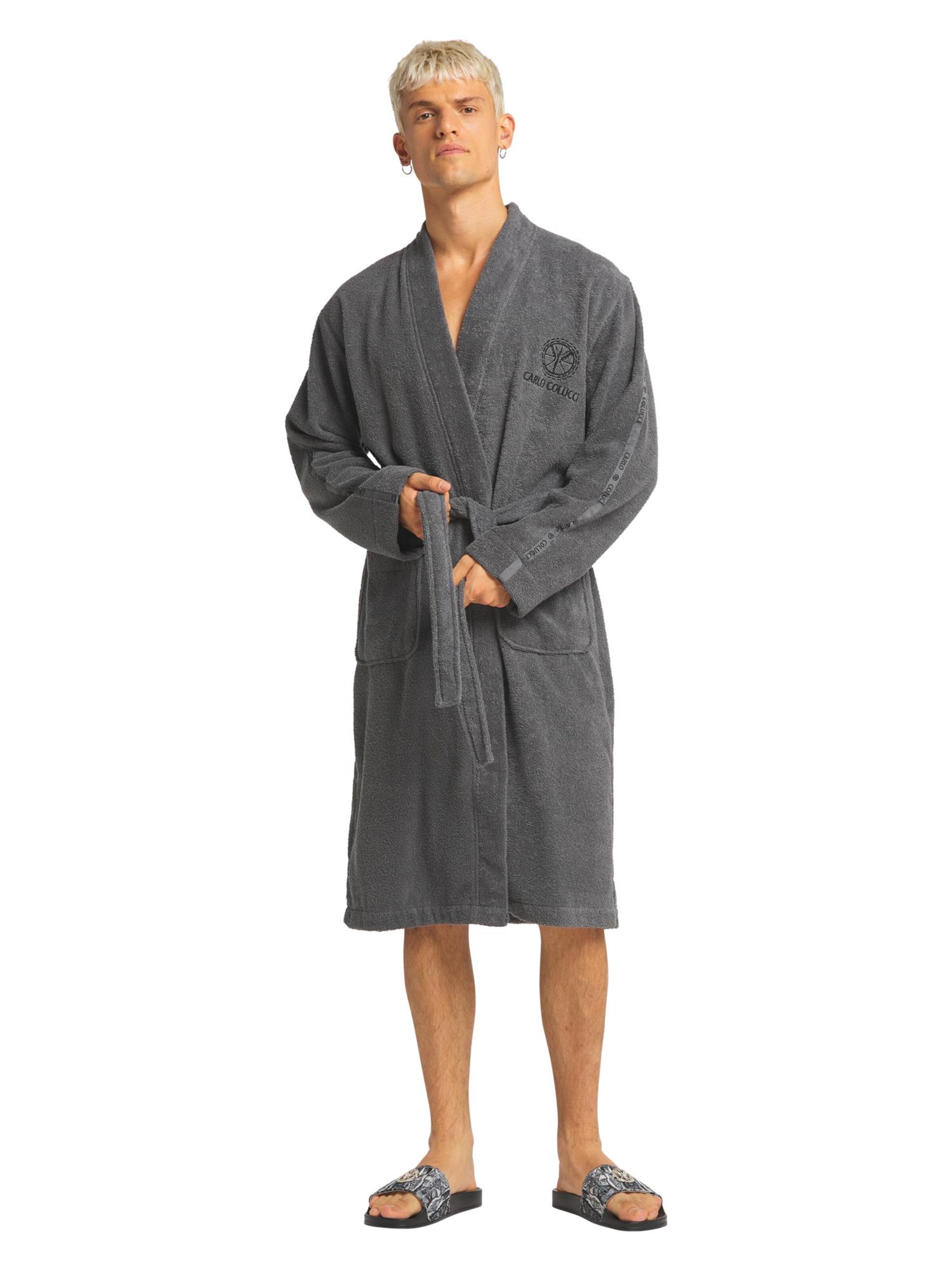 Carlo Colucci Bademantel in Grau