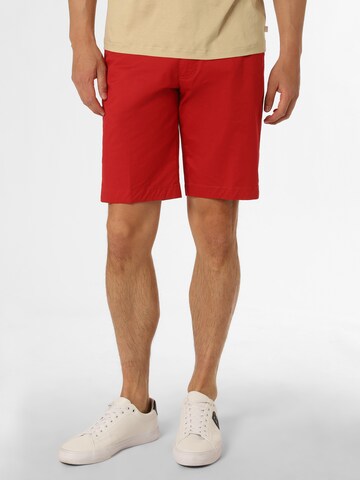 bugatti Regular Chino Pants in Red: front