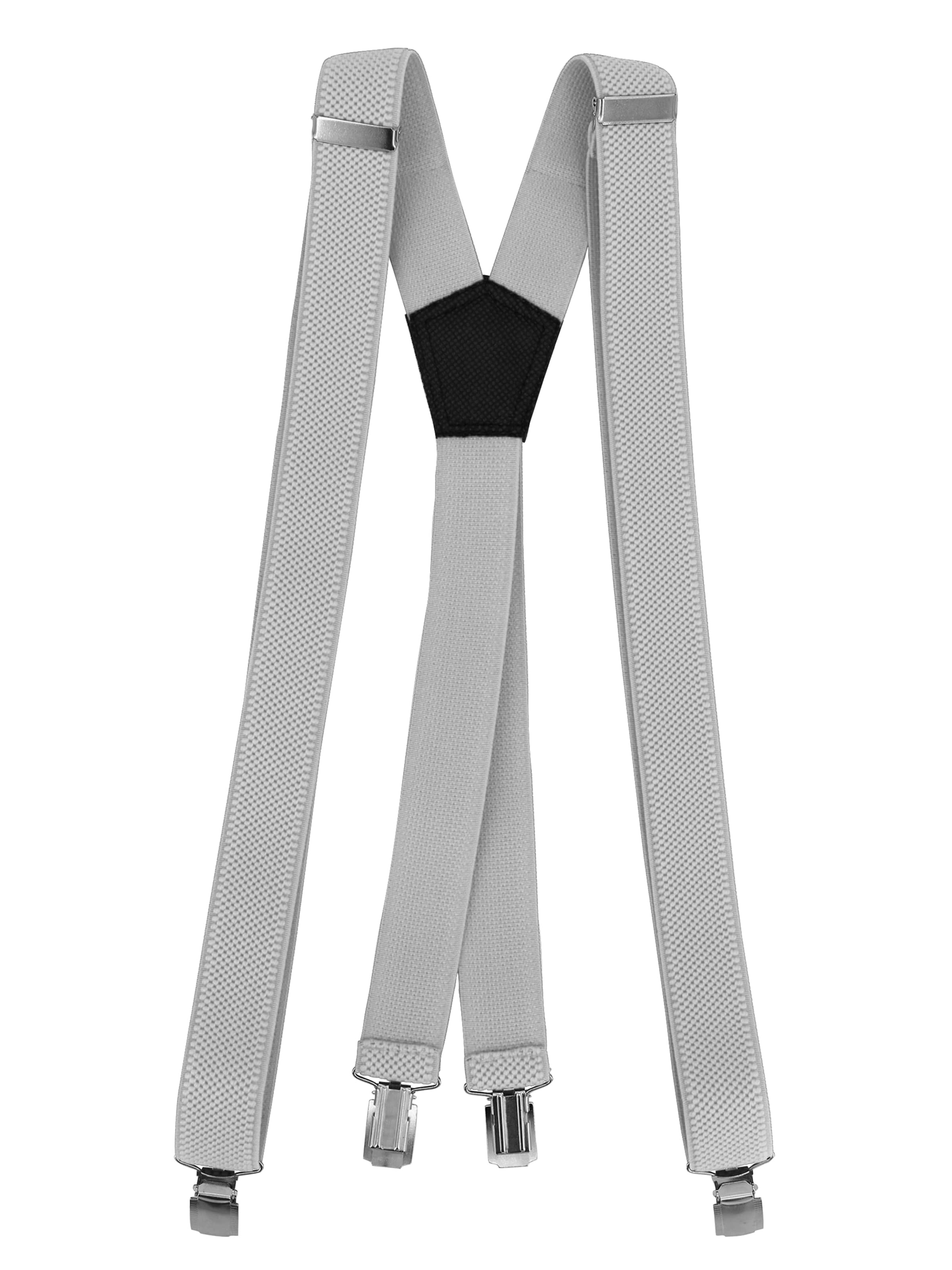 Fabio Farini Suspenders in Grey: front
