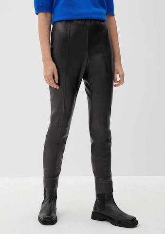 s.Oliver BLACK LABEL Skinny Leggings in Black: front