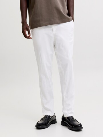 JACK & JONES Regular Chino Pants 'JPSTOLLIE' in White: front
