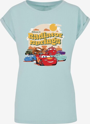 ABSOLUTE CULT T-Shirt 'Cars - Radiator Springs Group' in Blau: predná strana