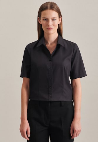 Camicia da donna 'Schwarze Rose' di SEIDENSTICKER in nero: frontale