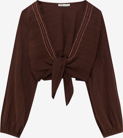 Pull&Bear Blouse in de kleur Bruin / Geel / Pink, Productweergave