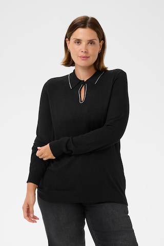 Pull-over 'KCjanna' KAFFE CURVE en noir : devant